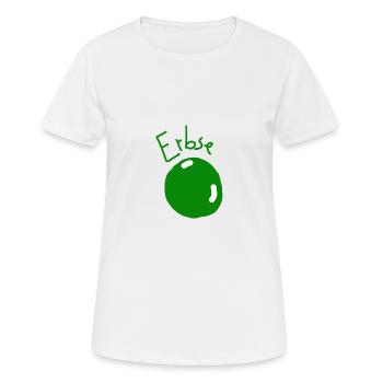 Erbse - Frauen T-Shirt atmungsaktiv - Weiß - Vorne - AI Model Female 172 dark (172cm)