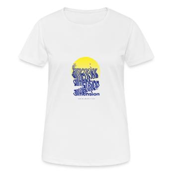 New Dimension - Frauen T-Shirt atmungsaktiv - Weiß - Vorne - AI Model Female 172 dark (172cm)