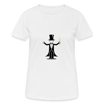 Conception d’assistant - T-shirt respirant Femme - blanc - Devant - AI Model Female 172 dark (172cm)