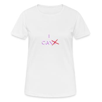 Red Typography Push Your Limit T Shirt - Frauen T-Shirt atmungsaktiv - Weiß - Vorne - AI Model Female 172 dark (172cm)