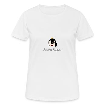 Pingouin Princesse Cadeau Mignon Mignon Design Enfants - T-shirt respirant Femme - blanc - Devant - AI Model Female 172 dark (172cm)