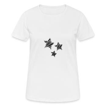 ETOILE. STAR. ETOILES. FÊTE. ANNIVERSAIRE. NOËL - T-shirt respirant Femme - blanc - Devant - AI Model Female 172 dark (172cm)