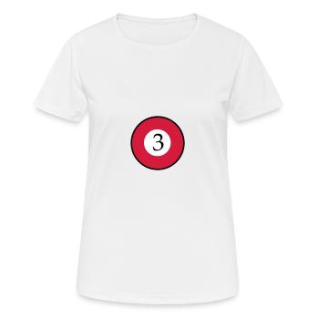 Billard - Frauen T-Shirt atmungsaktiv - Weiß - Vorne - AI Model Female 172 dark (172cm)