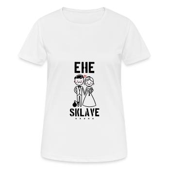 Hochzeit Ehesklave Bräutigam Braut - Frauen T-Shirt atmungsaktiv - Weiß - Vorne - AI Model Female 172 dark (172cm)