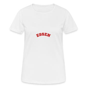 Essen - Red lettering - Women's Breathable T-Shirt - white - Front - AI Model Female 172 dark (172cm)