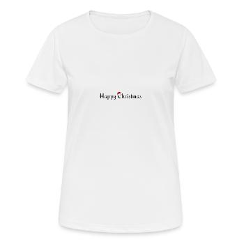 Happy Christmas - Frauen T-Shirt atmungsaktiv - Weiß - Vorne - AI Model Female 172 dark (172cm)