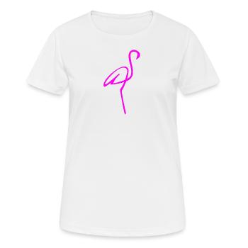 Flamingo - T-shirt respirant Femme - blanc - Devant - AI Model Female 172 dark (172cm)