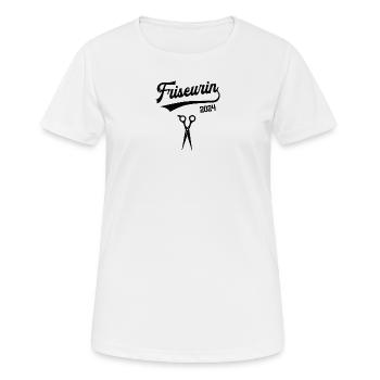 Friseurin 2024 Beruf Friseure Frisör Friseur Lehre - Frauen T-Shirt atmungsaktiv - Weiß - Vorne - AI Model Female 172 dark (172cm)