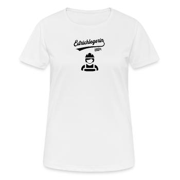 Estrichlegerin 2024 Beruf Bodenleger Fliesenleger - Frauen T-Shirt atmungsaktiv - Weiß - Vorne - AI Model Female 172 dark (172cm)