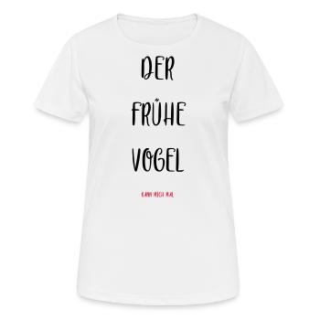 Le lève-tôt peut moi. - T-shirt respirant Femme - blanc - Devant - AI Model Female 172 dark (172cm)