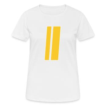 Commissaire du bord - T-shirt respirant Femme - blanc - Devant - AI Model Female 172 dark (172cm)
