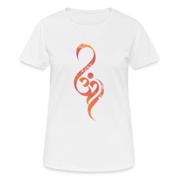 Om yoga art - T-shirt respirant Femme - blanc - Devant - AI Model Female 172 dark (172cm)