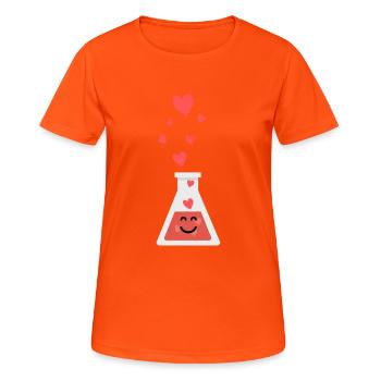 cher tube à essai - T-shirt respirant Femme - orange néon - Devant - AI Model Female 172 dark (172cm)