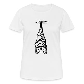 bat hanging - Women's Breathable T-Shirt - white - Front - AI Model Female 172 dark (172cm)