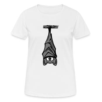 bat hanging - Women's Breathable T-Shirt - white - Front - AI Model Female 172 dark (172cm)