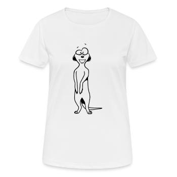 Meerkit cute sweet witty - Women's Breathable T-Shirt - white - Front - AI Model Female 172 dark (172cm)