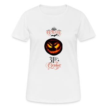 Beware Halloween - Women's Breathable T-Shirt - white - Front - AI Model Female 172 dark (172cm)