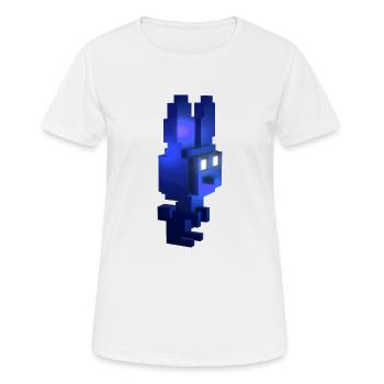 Lapin pixélisé étonnant: Game On! Bleu 2023 - T-shirt respirant Femme - blanc - Devant - AI Model Female 172 dark (172cm)