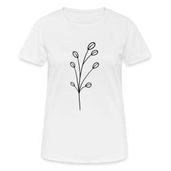 simple wildflower - Women's Breathable T-Shirt - white - Front - AI Model Female 172 dark (172cm)