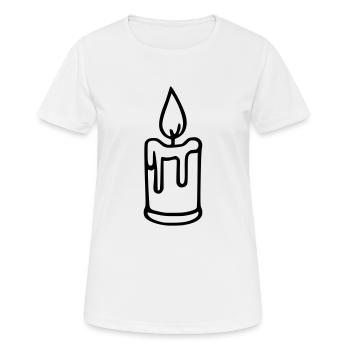 Bougie - T-shirt respirant Femme - blanc - Devant - AI Model Female 172 dark (172cm)