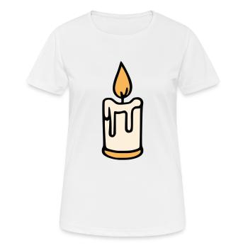 Bougie - T-shirt respirant Femme - blanc - Devant - AI Model Female 172 dark (172cm)