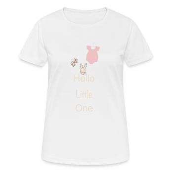 Bonjour Petit Bébé Fille - T-shirt respirant Femme - blanc - Devant - AI Model Female 172 dark (172cm)