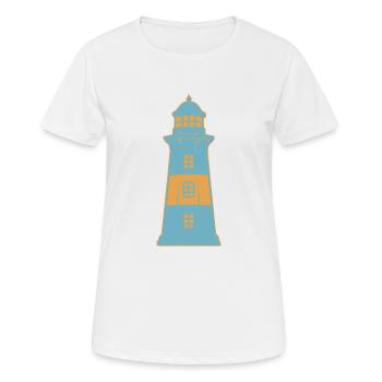 Phare sur la côte maritime - T-shirt respirant Femme - blanc - Devant - AI Model Female 172 dark (172cm)