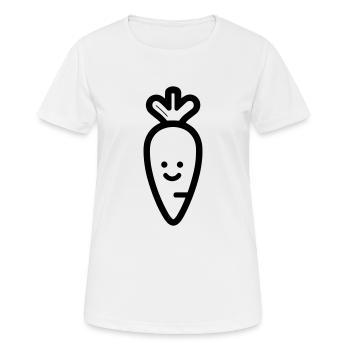 Carotte - T-shirt respirant Femme - blanc - Devant - AI Model Female 172 dark (172cm)