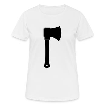 hache - T-shirt respirant Femme - blanc - Devant - AI Model Female 172 dark (172cm)