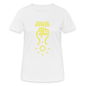 Puissance solaire - T-shirt respirant Femme - blanc - Devant - AI Model Female 172 dark (172cm)