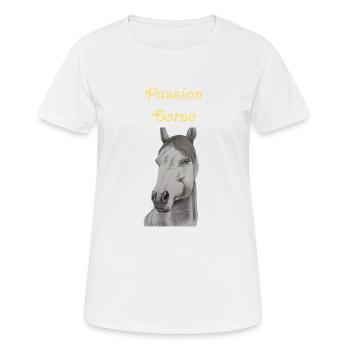 Passion cheval - T-shirt respirant Femme - blanc - Devant - AI Model Female 172 dark (172cm)