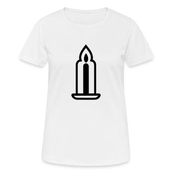 Bougie - T-shirt respirant Femme - blanc - Devant - AI Model Female 172 dark (172cm)