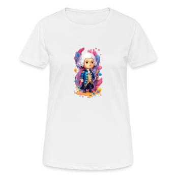 Le petit Mozart 01 - T-shirt respirant Femme - blanc - Devant - AI Model Female 172 dark (172cm)