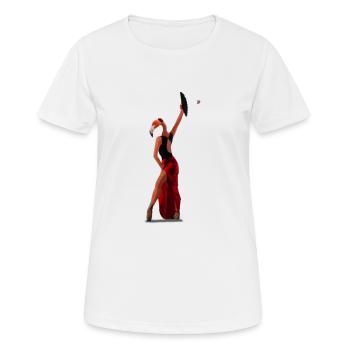 Flamenco flamingo ! - T-shirt respirant Femme - blanc - Devant - AI Model Female 172 dark (172cm)