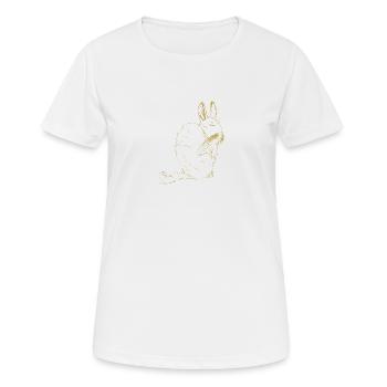 Motifs illustrés avec Viscacha - T-shirt respirant Femme - blanc - Devant - AI Model Female 172 dark (172cm)