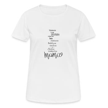 Mama ist die Beste wieserkreativ - Frauen T-Shirt atmungsaktiv - Weiß - Vorne - AI Model Female 172 dark (172cm)