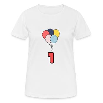 1. 1 JAHR. 1-JÄHRIGES JUBILÄUM. GEBURTSTAG 1 JAHR - Frauen T-Shirt atmungsaktiv - Weiß - Vorne - AI Model Female 172 dark (172cm)