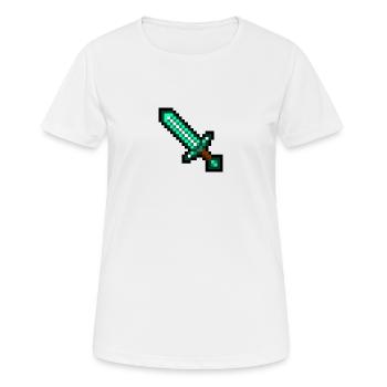 Pixel Schwert - Frauen T-Shirt atmungsaktiv - Weiß - Vorne - AI Model Female 172 dark (172cm)