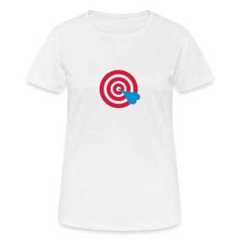 Dart Ziel - Frauen T-Shirt atmungsaktiv - Weiß - Vorne - AI Model Female 172 dark (172cm)