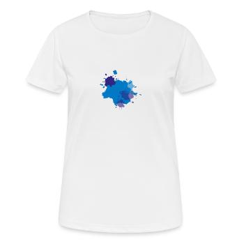 Éclaboussures de couleur bleue - T-shirt respirant Femme - blanc - Devant - AI Model Female 172 dark (172cm)