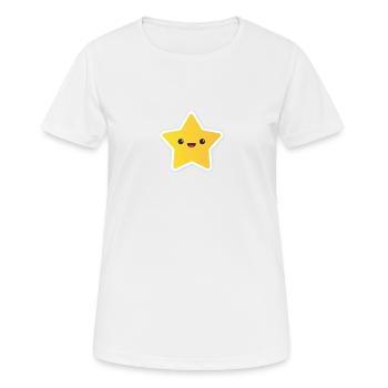 Stern - Frauen T-Shirt atmungsaktiv - Weiß - Vorne - AI Model Female 172 dark (172cm)