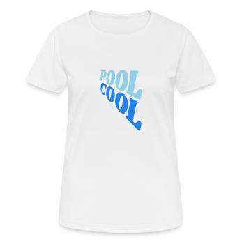 pool cool - Frauen T-Shirt atmungsaktiv - Weiß - Vorne - AI Model Female 172 dark (172cm)