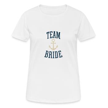 Team Bride Shirt | Anker - Frauen T-Shirt atmungsaktiv - Weiß - Vorne - AI Model Female 172 dark (172cm)