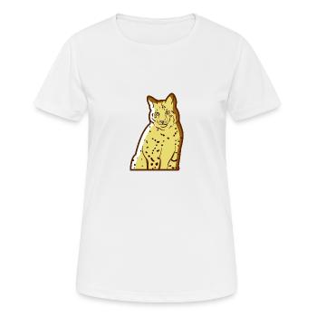 Wild Cat Wildkatze Luchs - Frauen T-Shirt atmungsaktiv - Weiß - Vorne - AI Model Female 172 dark (172cm)