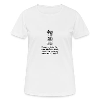 keinebleibendestadt - Frauen T-Shirt atmungsaktiv - Weiß - Vorne - AI Model Female 172 dark (172cm)