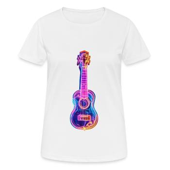 Ukulele - Frauen T-Shirt atmungsaktiv - Weiß - Vorne - AI Model Female 172 dark (172cm)