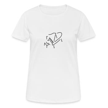 pianistin an flüegel - Frauen T-Shirt atmungsaktiv - Weiß - Vorne - AI Model Female 172 dark (172cm)