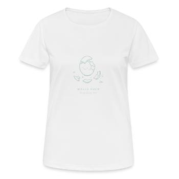 Murs sucer Humpty Dumpty drôle minimaliste - T-shirt respirant Femme - blanc - Devant - AI Model Female 172 dark (172cm)