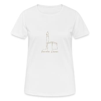 Ramadan Kareem/motif islamique - T-shirt respirant Femme - blanc - Devant - AI Model Female 172 dark (172cm)