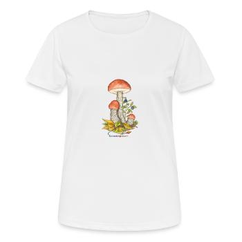 Heide-Rotkappe - Frauen T-Shirt atmungsaktiv - Weiß - Vorne - AI Model Female 172 dark (172cm)